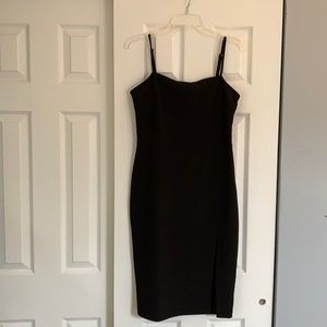NWT Express size 10 little black dress front slit.